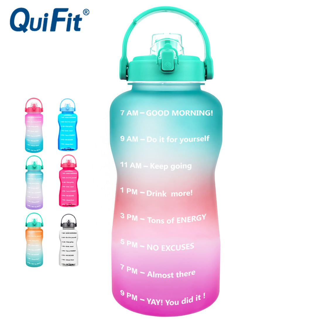Motivational Dual-Color Water Bottle